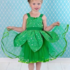 Lovers Dovers Sparkling Green Tinker Bell Dress Sz 18/24 Mo